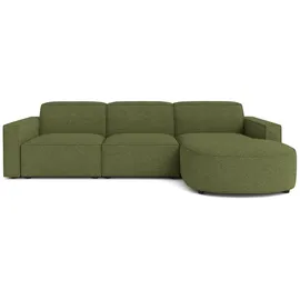 kaiser möbel Ecksofa Cursal Round L-Form, Stoff Artico, Moss, Rechts - Grün