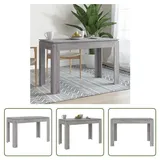 The Living Store Esstisch Grau Sonoma 120x60x76 cm Holzwerkstoff - Grau