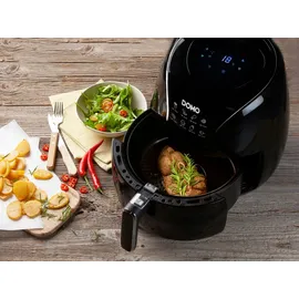DOMO Heißluftfritteuse XXL 5,5L 2000W schwarz