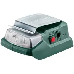 Metabo Akku-Power-Adapter PowerMaxx PA 12 LED-USB 12 V Anschluss + 5 V USB + LED-Licht; Karton