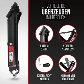 Heyner Wagenheber Stahl 39 cm schwarz