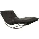 W.Schillig Relaxliege »daily dreams« in Waffelkissen-Optik, Schaukelgestell Chrom glänzend, in 2 Breiten grau