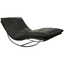 W.Schillig Relaxliege »daily dreams« in Waffelkissen-Optik, Schaukelgestell Chrom glänzend, in 2 Breiten grau