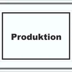 HB-Druck Produktion Schild mit Text Herstellung Fertigung waagerecht A5 (148x210mm)