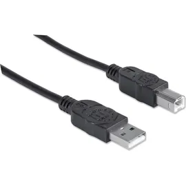 Manhattan Hi-Speed - Usb-kabel USB 2.0) Usb-a Usb-b Stecker 5.00 M Schwarz 337779