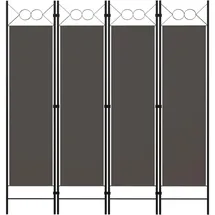 vidaXL 4-tlg. Raumteiler Anthrazit 160 x 180 cm