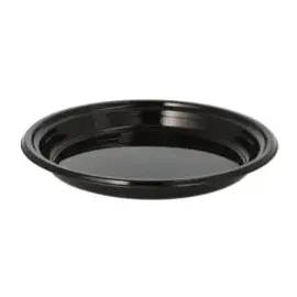 Papstar Menüteller Kunststoff Ø 22 cm 12 St. Schwarz