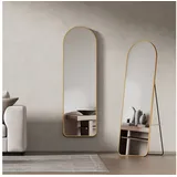 EMKE Standspiegel Bogen Standspiegel Ganzkörperspiegel mit Rahmen aus Aluminiumlegierung, für Wohn-,Schlaf-, Aufenthalt und Ankleidezimmer goldfarben 45 cm x 147 cm