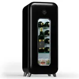 Klarstein Freistehender Weinkühlschrank 1 Zone, Getränkekühlschrank Klein, Kleiner Weinschrank, Wein-Kühlschrank Klein mit Glastür, Indoor/Outdoor Flaschenkühlschrank, Wine Fridge, 15 Uno 15 Flaschen