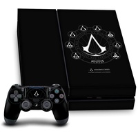 Head Case Designs Offizielle Zugelassen Assassin's Creed Kaemme Erbschaft Logo Vinyl Haut Gaming Aufkleber Abziehbild kompatibel mit Sony Playstation 4 PS4 Console and DualShock 4 Controller Bundle