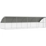 vidaXL Hundekäfig 8 x 2 x 2 m Stahl Silber