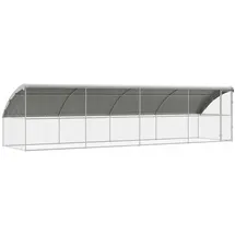 vidaXL Hundekäfig 8 x 2 x 2 m Stahl Silber