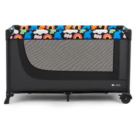 Kinderkraft - Kinderreisebett, Joy 2 Happy shapes - Schwarz/Bunt