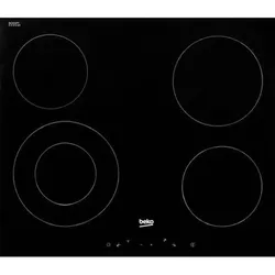 Beko Glaskeramik-Kochfeld schwarz HIC64401