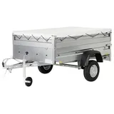 Stema Anhänger BH 7.5-20-12.1B mit Bordwandaufsatz u. Flachplane  (Nutzlast: 583 kg, Einachser, Kasteninnenmaß: 201 x 117 x 60 cm, Ungebremst)