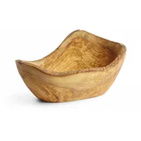 HENDI dekorative Schale, Dekoschale, für Snacks-Brot, lang, 265x145x(H)110mm, Olivenholz