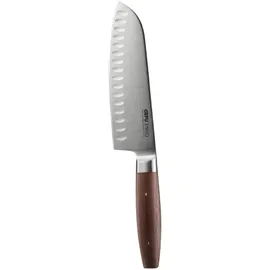 GEFU Enno Santokumesser 18 cm Kullenschliff Walnussholzgriff