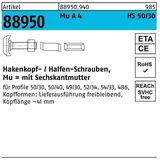 HALFEN Hammerkopfschraube R 88950 Typ 50/30 6-ktmutter M16x 50 Mu A 4 10St. HALFEN