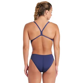 Arena Damen Challenge Open Back Maxlife One Piece Solid Team Swimsuit Badeanzüge, Navy-white, 36