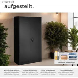 Tectake Spind mit 6 Fächern, und Kleiderstange