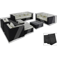 OUTFLEXX Premium Abdeckhauben Set für Lounge theBox-B: 1599/ 1716/ 7173 /16062, schwarz, wasserbeständig