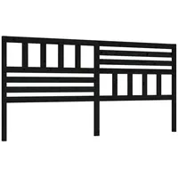 VidaXL Kopfteil Schwarz 186x4x100 cm Massivholz Kiefer