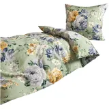 Traumschlaf Rosi Floral Grün 155 x 220 cm + 80 x 80 cm