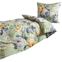 Traumschlaf Rosi Floral Grün 155 x 220 cm + 80 x 80 cm