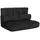 Costway Schlafsofa Mit 2 Kissen, Sofabett Mit 6 Stufig Verstellbarer Rücklehne, Lazy Sofa Klappbar, Bodensofa Für Schlafzimmer, Wohnzimmer Und Balkon Schwarz