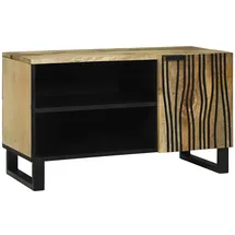 vidaXL TV-Schrank 80 x 33 x 46 cm Braun Massives Mangoholz