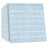 TOARTI 10 Stück 2D Blau Fliesenaufkleber Metro Fliesen Selbstklebend fliesenaufkleber Küchenrückwand Fliesen Klebefliesen Fliesenfolie Selbstklebende Küche Bad 30 x 30cm