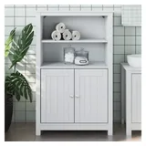 vidaXL Highboard Weiß 37x34x110 cm Massivholz Kiefer