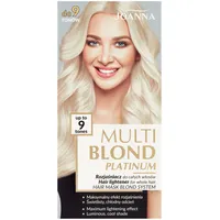 Joanna Multi Blond Platinum Aufheller für das Haar um 9 Töne auf - Kühler Farbton - Schützt das Haar Während der Behandlung