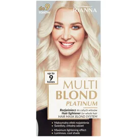 Joanna Multi Blond Platinum Aufheller für das Haar um 9 Töne auf - Kühler Farbton - Schützt das Haar Während der Behandlung
