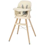 OUNUO Hochstuhl 6 in 1 Baby Sitzerhöhung Kinderstuhl Multfunktional Kinderhochstuhl beige