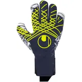 Uhlsport Torwarthandschuhe Prediction Ultragrip - ultimativer Grip - für Kinder und Erwachsene, Marine/weiß/Fluo gelb,