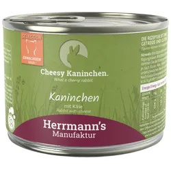 Herrmann's 200 Gramm Katzennassfutter 12 x 200 Gramm Kaninchen mit Käse & Kokosflocken
