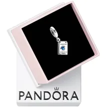 Pandora Aufklappbarer Reisepass Charm-Anhänger Blau Silber 792680C01