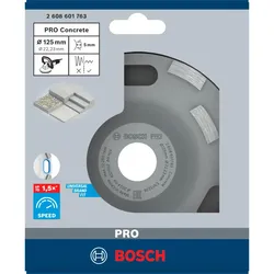 Bosch Diamanttopfscheibe Expert for Concrete Hohe Geschwindigkeit 125 x 22,23 x 5 mm - 2608601763