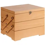 APS Buffet Box aus hellem Eichenholz, 70,5 cm x 37 cm, H: 53,5 cm, inkl beschreibbarer Deckelunterseite zur platzsparenden Nutzung am Buffet