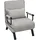 Woltu Schlafsessel 3 in 1 Leinen 60 x 78 x 75 cm Grau mit Kissen