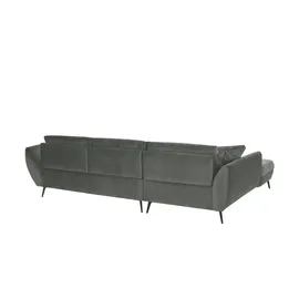 bobb Eckcouch Mikrofaser 3-Sitzer Grau