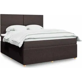 vidaXL Boxspringbett 180 x 200 cm Dunkelbraun