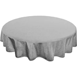 Tischdecke DELINDO LIFESTYLE "SAMBA" Gr. 1, grau, Ø:140cm, Polyester, Tischdecken, Fleckabweisend, UV-beständig, 230 g/m2
