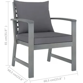 vidaXL Garten-Lounge-Set 5-tlg. grau 3057785