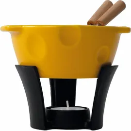 boska food tools Boska Fondueset Mini Cheesy - Fondue - Für Käsefondue - 300 ml - Spülmaschinenfester Fonduetopf - Dutch Fondue - Gelb/Schwarz