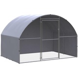 ZEYUAN Outdoor-Hühnerstall, Kaninchenstall, Legenester Für Hühner, Hühnerhaus, Hasenstall Draußen, 3x2x2 m Verzinkter Stahl