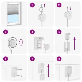 vidaXL Plissee Blau 85x100 cm Stoffbreite 84,4 cm Polyester