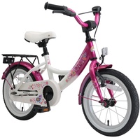 BIKESTAR Kinder Fahrrad ab 4 Jahre, 14 Zoll Classic, Pink Weiß