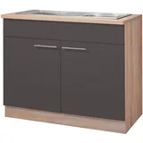 wiho Küchen Spülenschrank »Montana«, 100 cm breit, grau